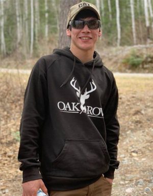 Founder’s Hoodie in Black – White logo