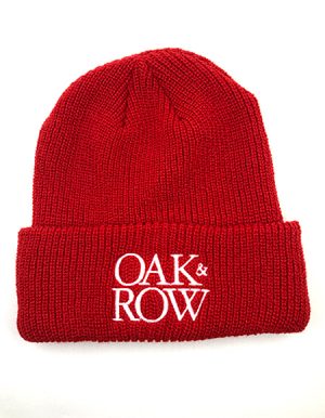 Knit Embroidered Toque in Red