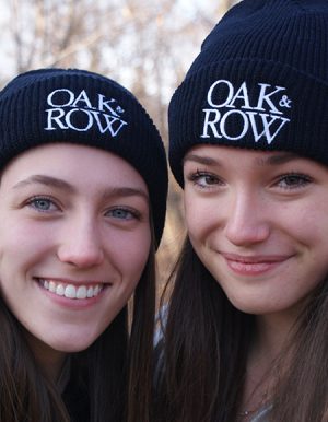 Knit Embroidered Toque in Black