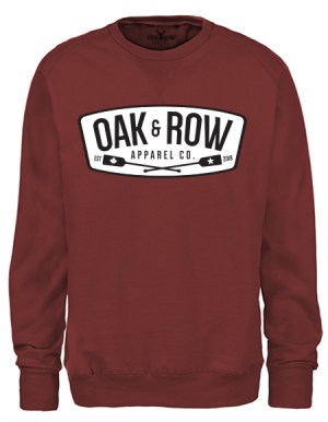 Portlands Crewneck Sweater in Burgundy